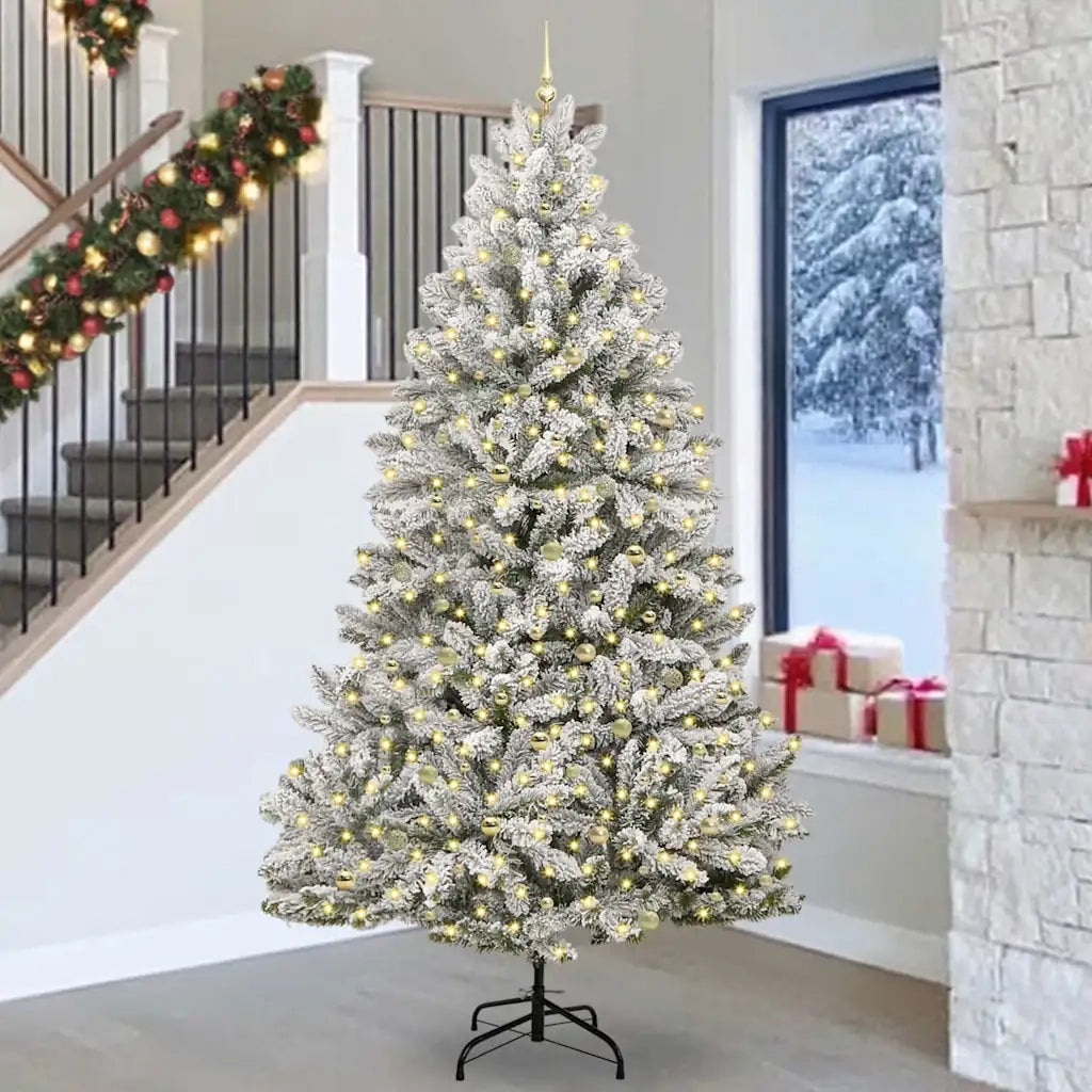 Albero di Natale artificiale con 300 LED Verde e Bianco 270 cm