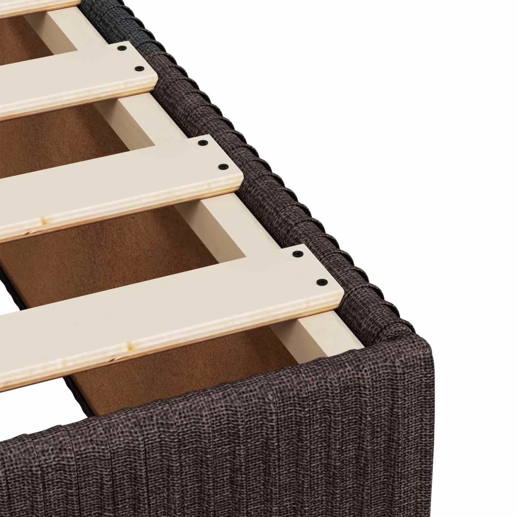 Letto box spring con materasso Marrone Scuro 90 x 190 cm 3454280