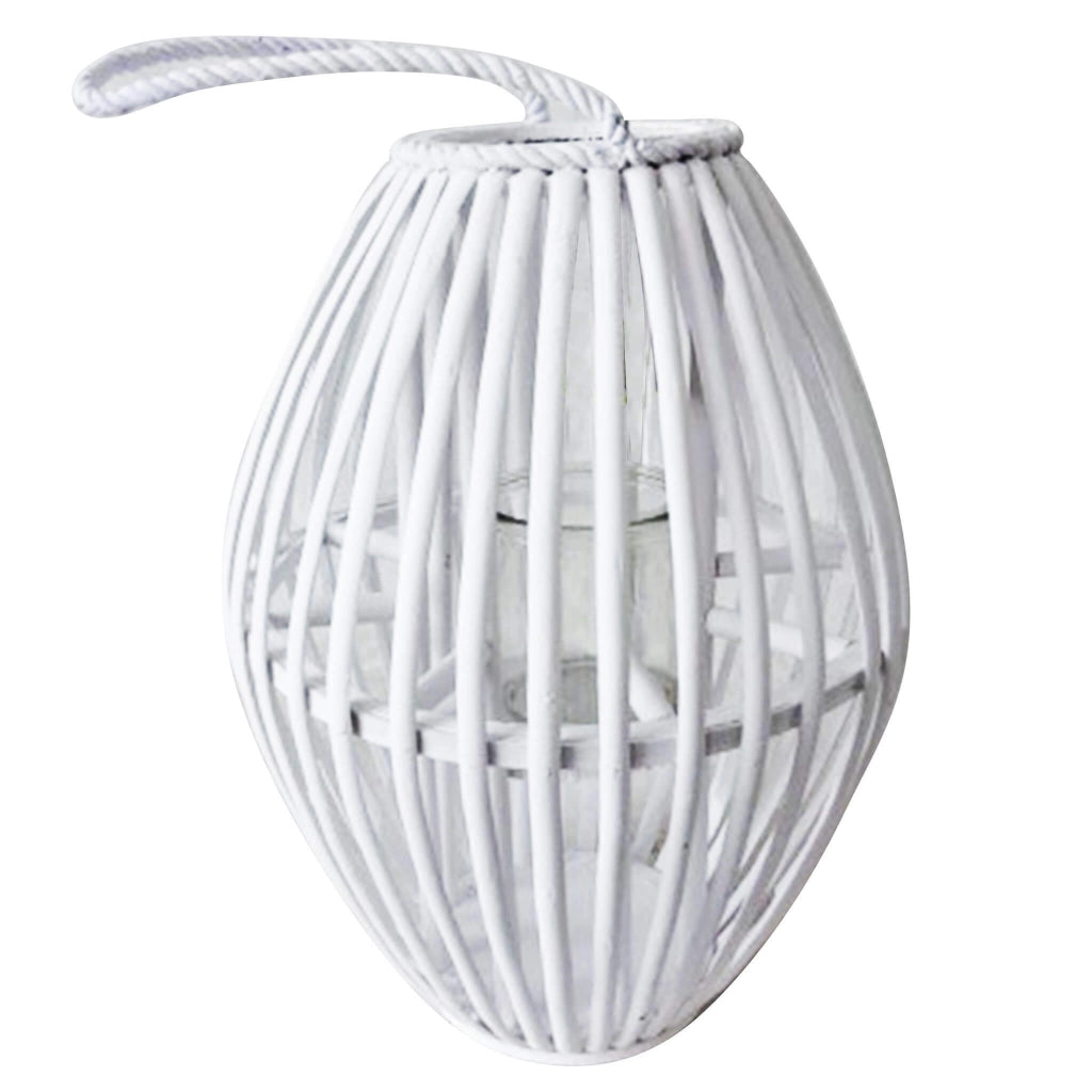 Lanterna in Vimini in Vimini Vetro cm 14 5x14 5x50 - MARLY