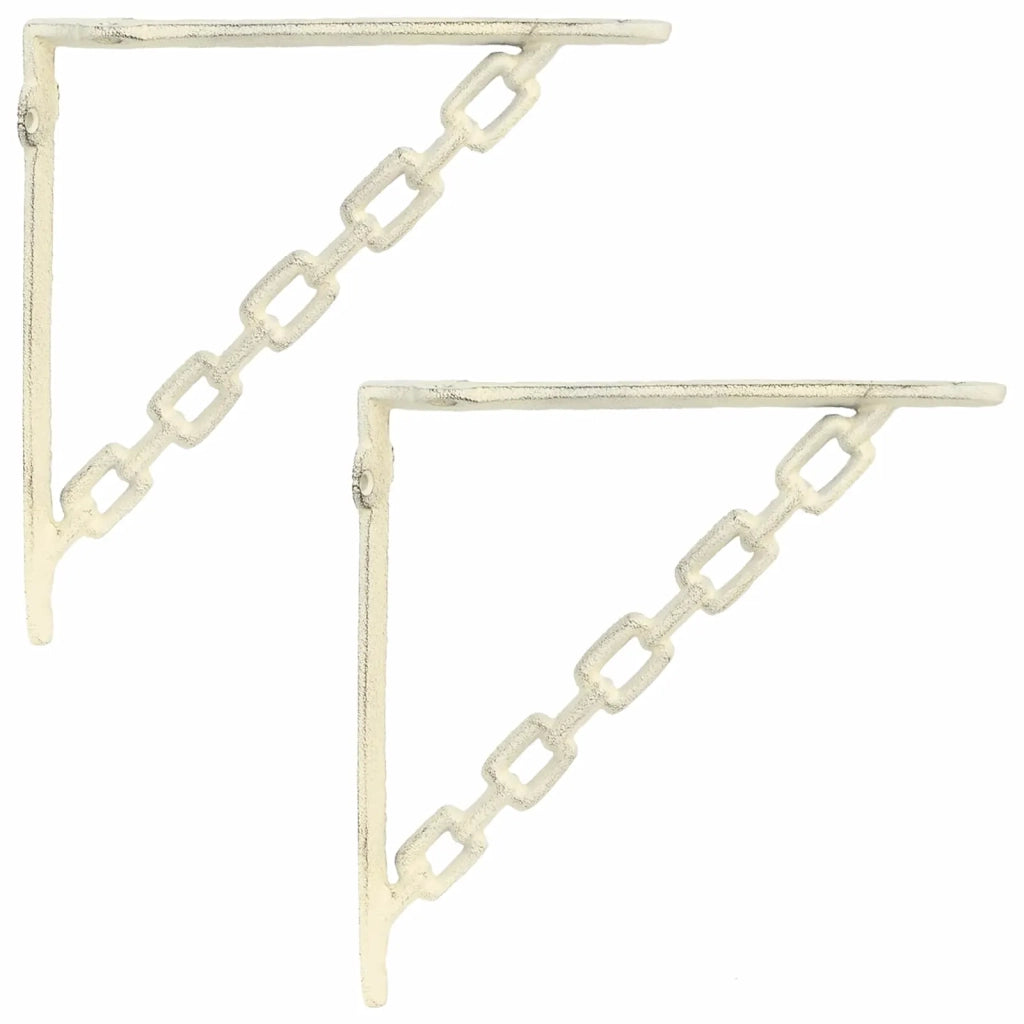 Supporti per mensole da parete 2 pz Bianco Antico 42038927
