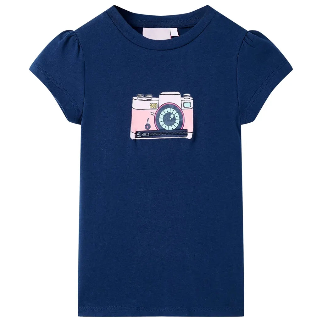Maglietta da Bambina Blu Marino 116 10471