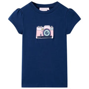 Maglietta da Bambina Blu Marino 116 10471