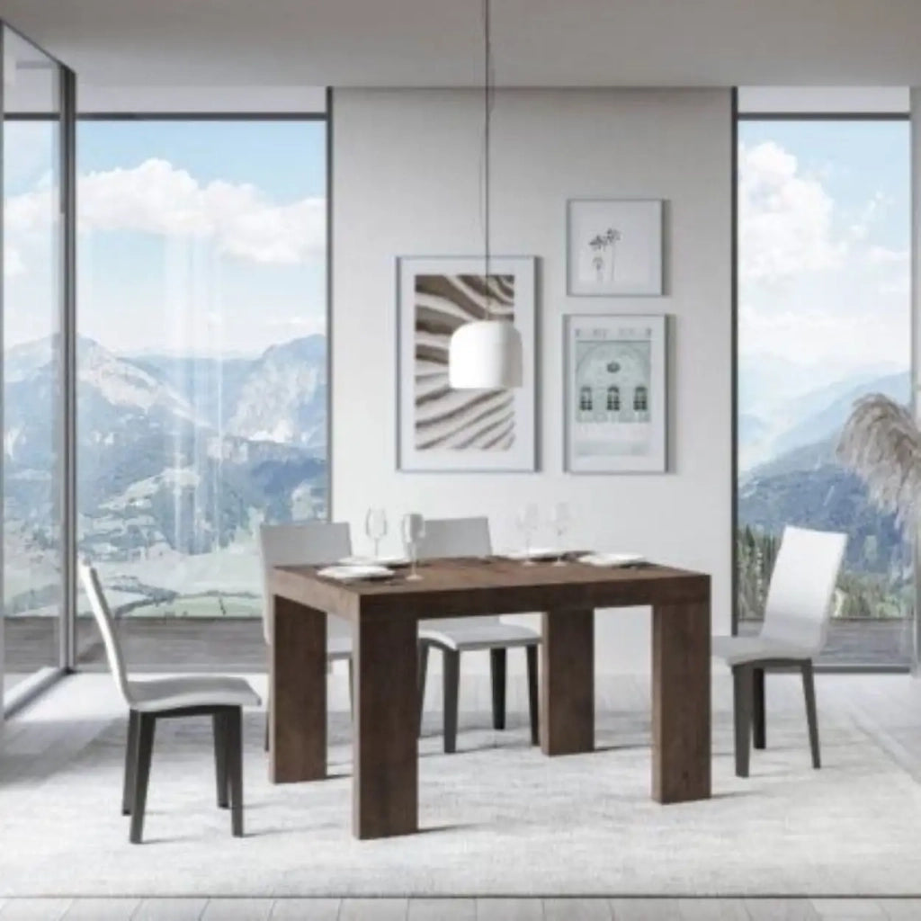 Tavolo allungabile 120/224x90 cm Roxell colore noce