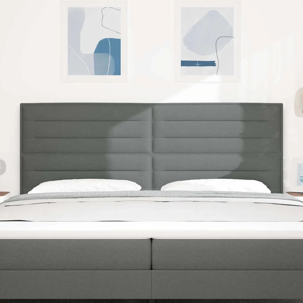 Testiera | Testata Grigio scuro 200 cm Tessuto