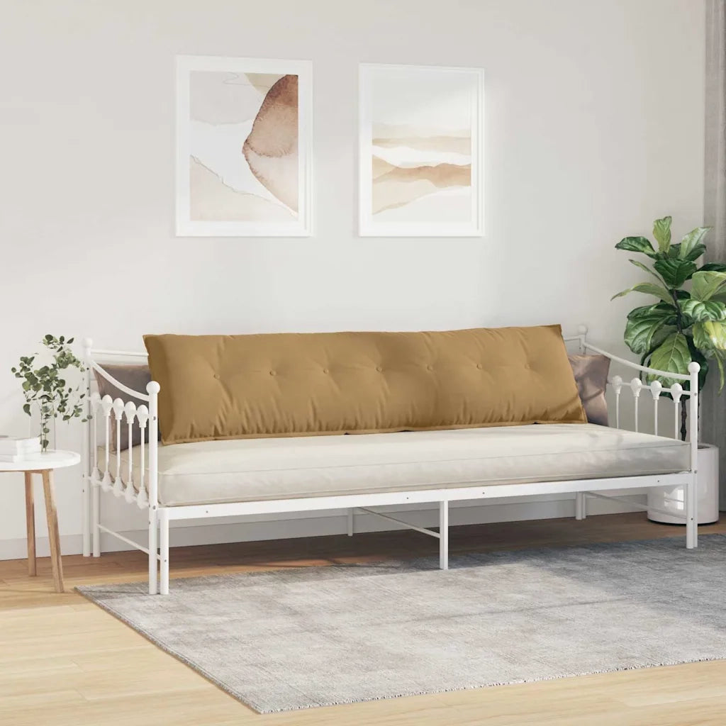 Cuscino per Schiena Marrone 200 x 50 cm Tessuto in Cords 42014984