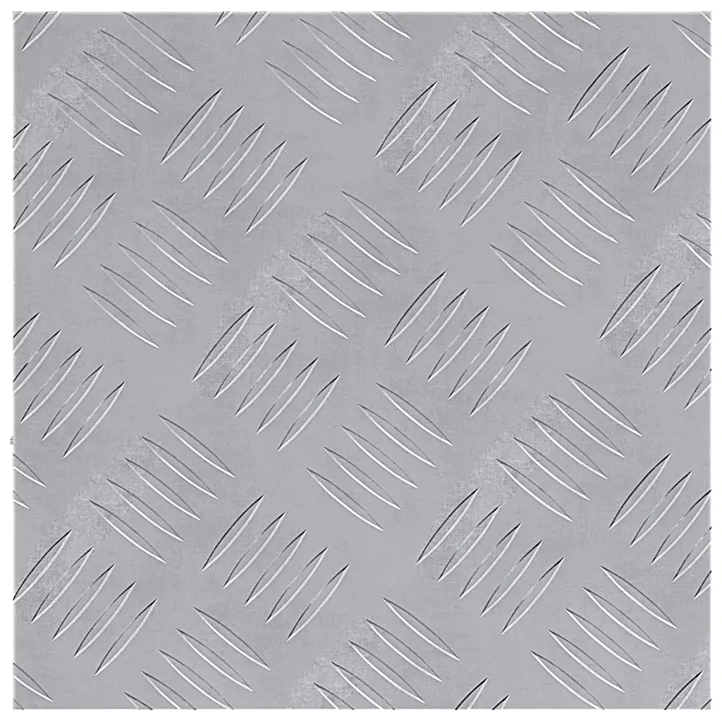 Gradini per Scale Quadrato 2 pz | Tappetini per scale autoadesivi Argento 30 x 30 cm Alluminio