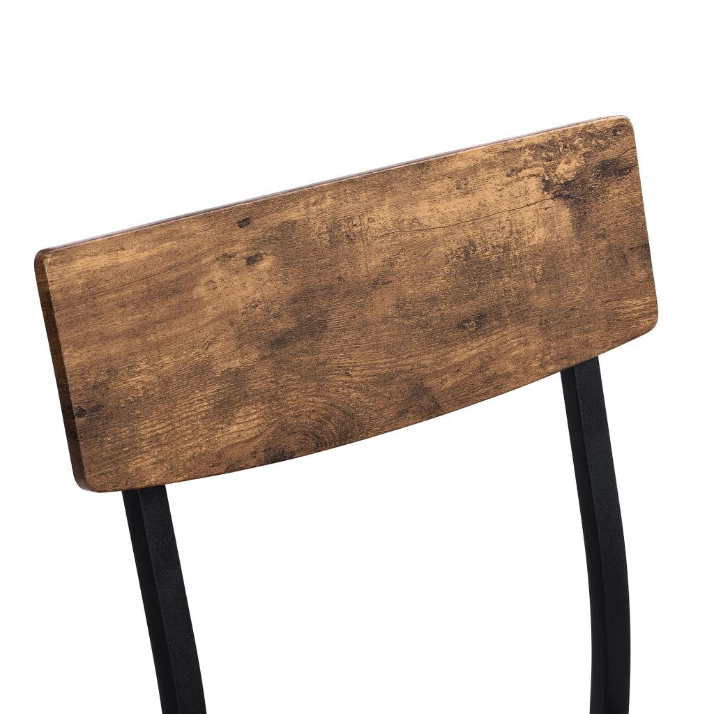 Set tavolo da pranzo con sedute in MDF marrone