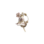Applique Classica Pisa Metallo E Ceramica Bianco Sfumato Oro 1 Luce E14
