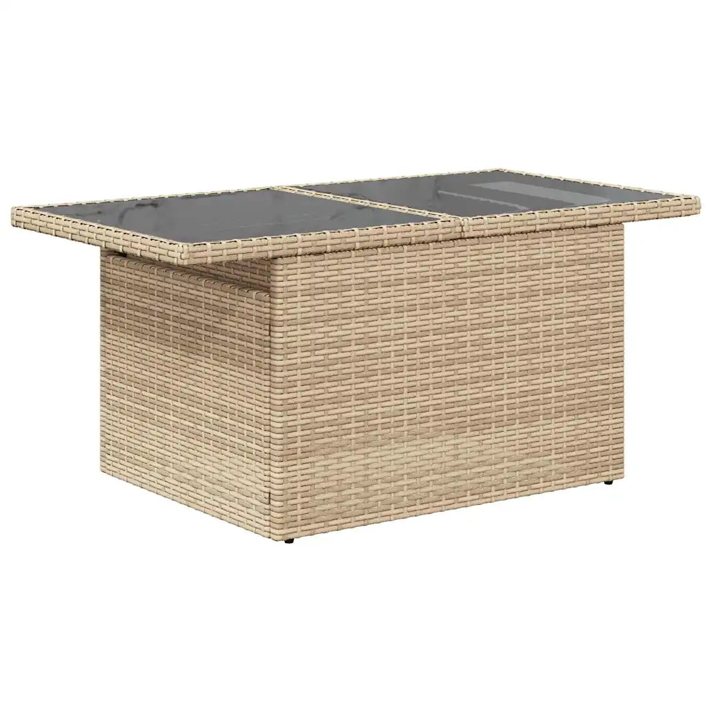 Set Divano da Giardino 9 pz con Cuscini Beige in Polyrattan 3326610