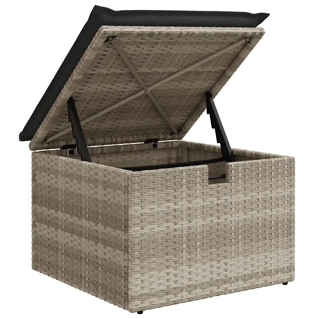 Set Divano da Giardino 6pz con Cuscini Grigio Chiaro Polyrattan 3327772