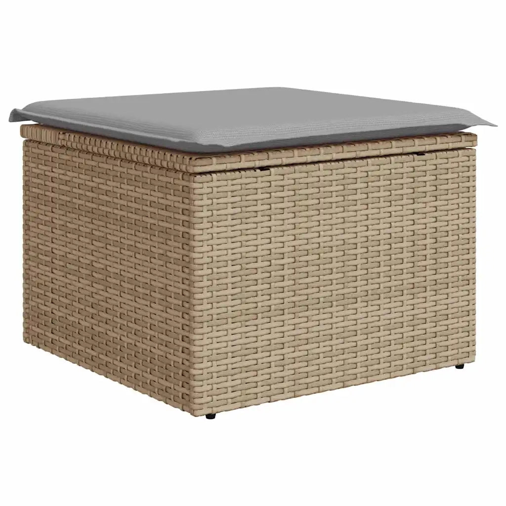 Set Divano da Giardino con cuscino 9 pcs beige e grigio chiaro 3349370