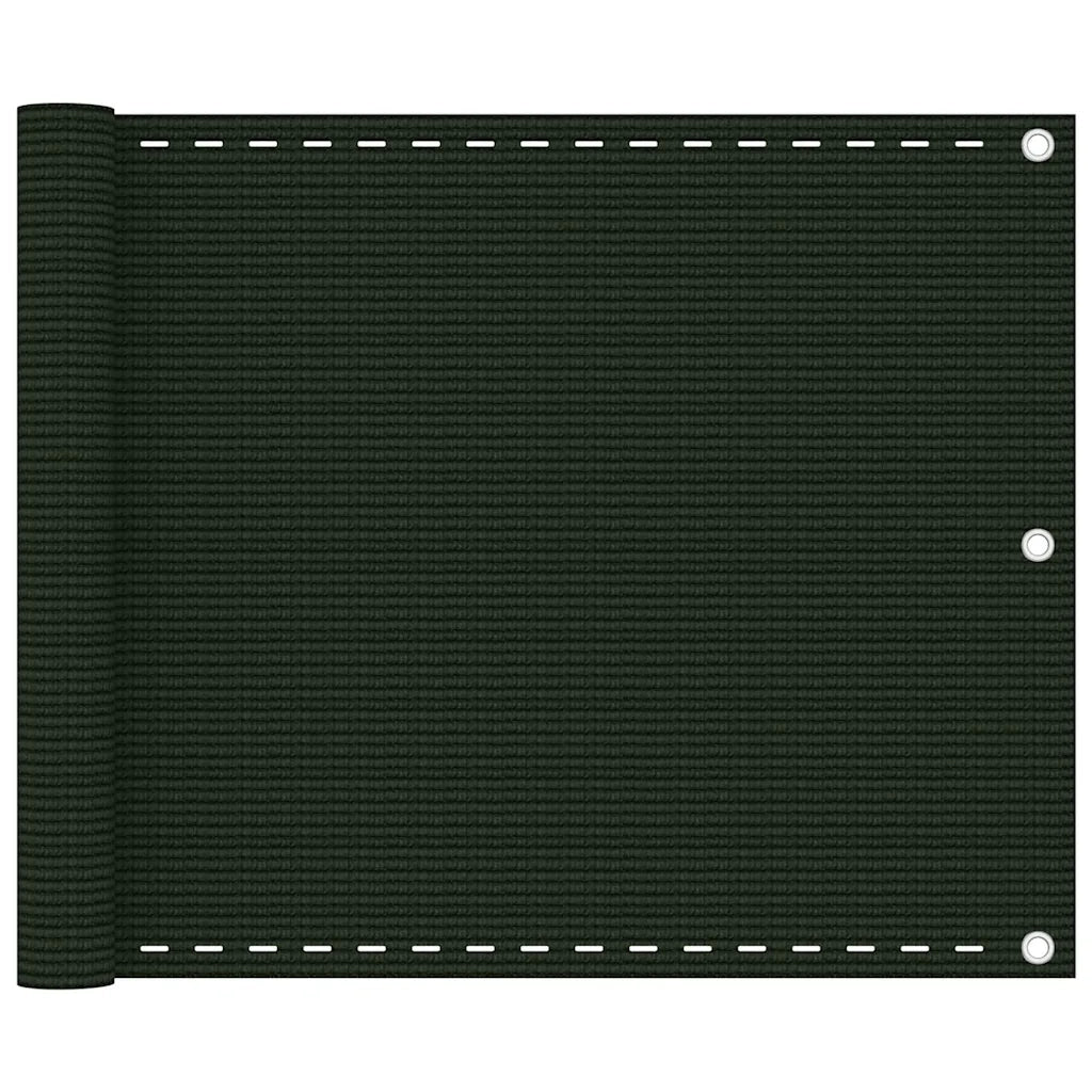 Paravento da Balcone Verde Scuro 75x400 cm in HDPE 310969