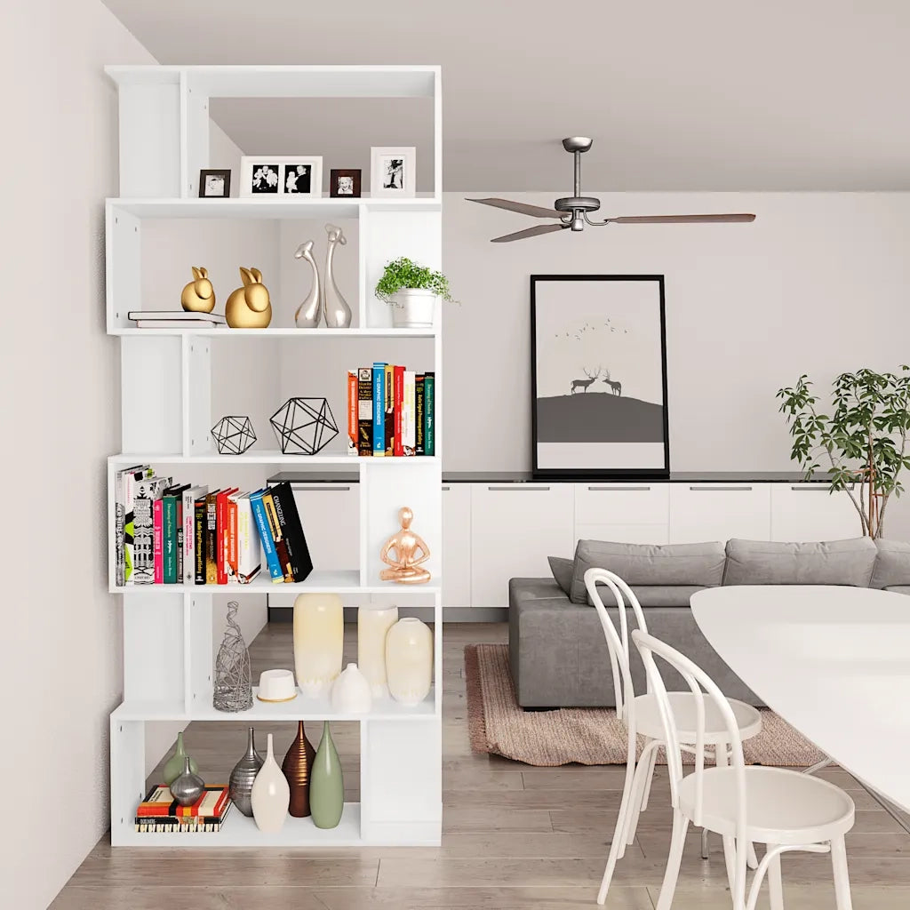 Libreria/Divisorio Bianco 80x24x192 cm in Legno Ingegnerizzato 800090