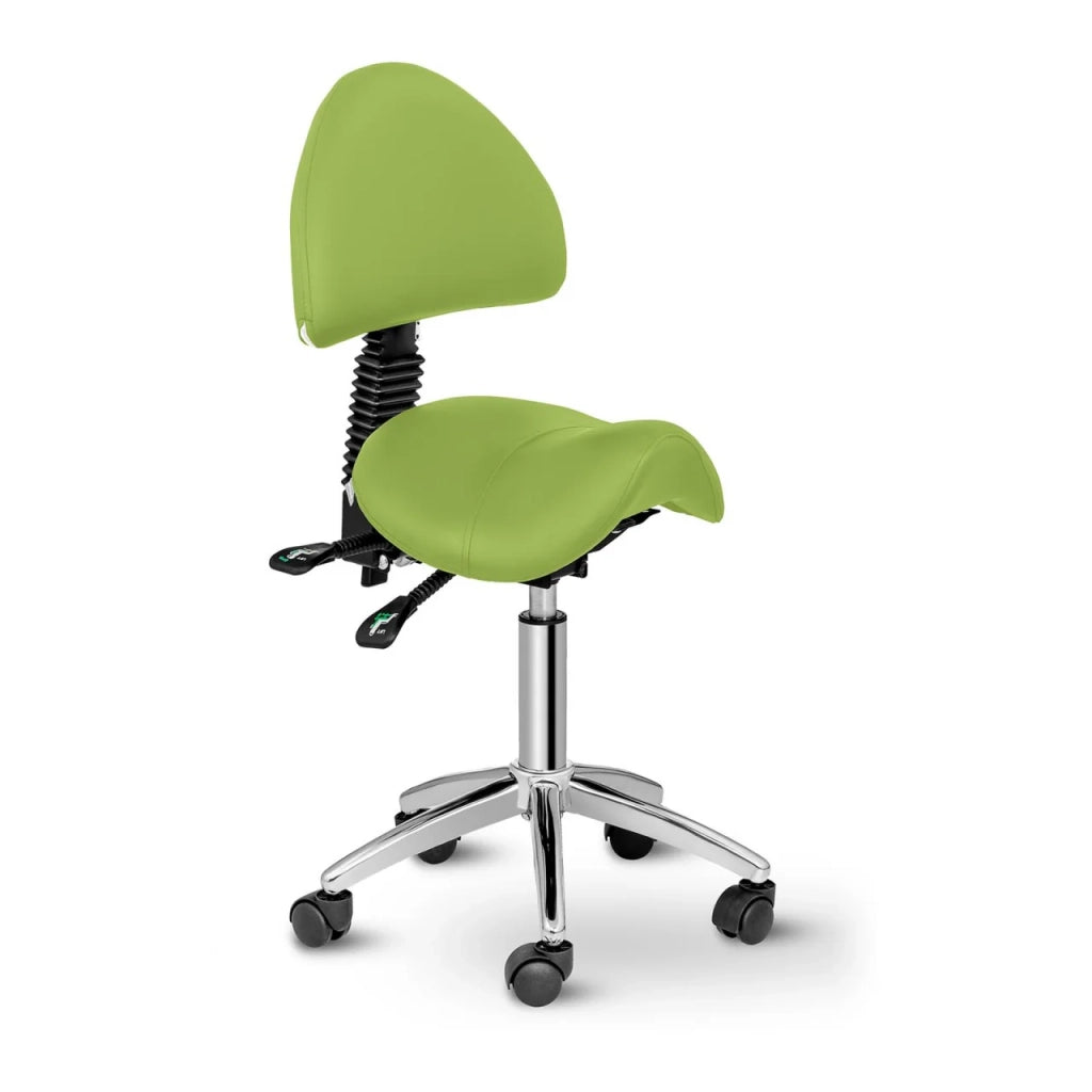 Poltrona stile sella con schienale verde 14_0003501