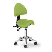 Poltrona stile sella con schienale verde 14_0003501