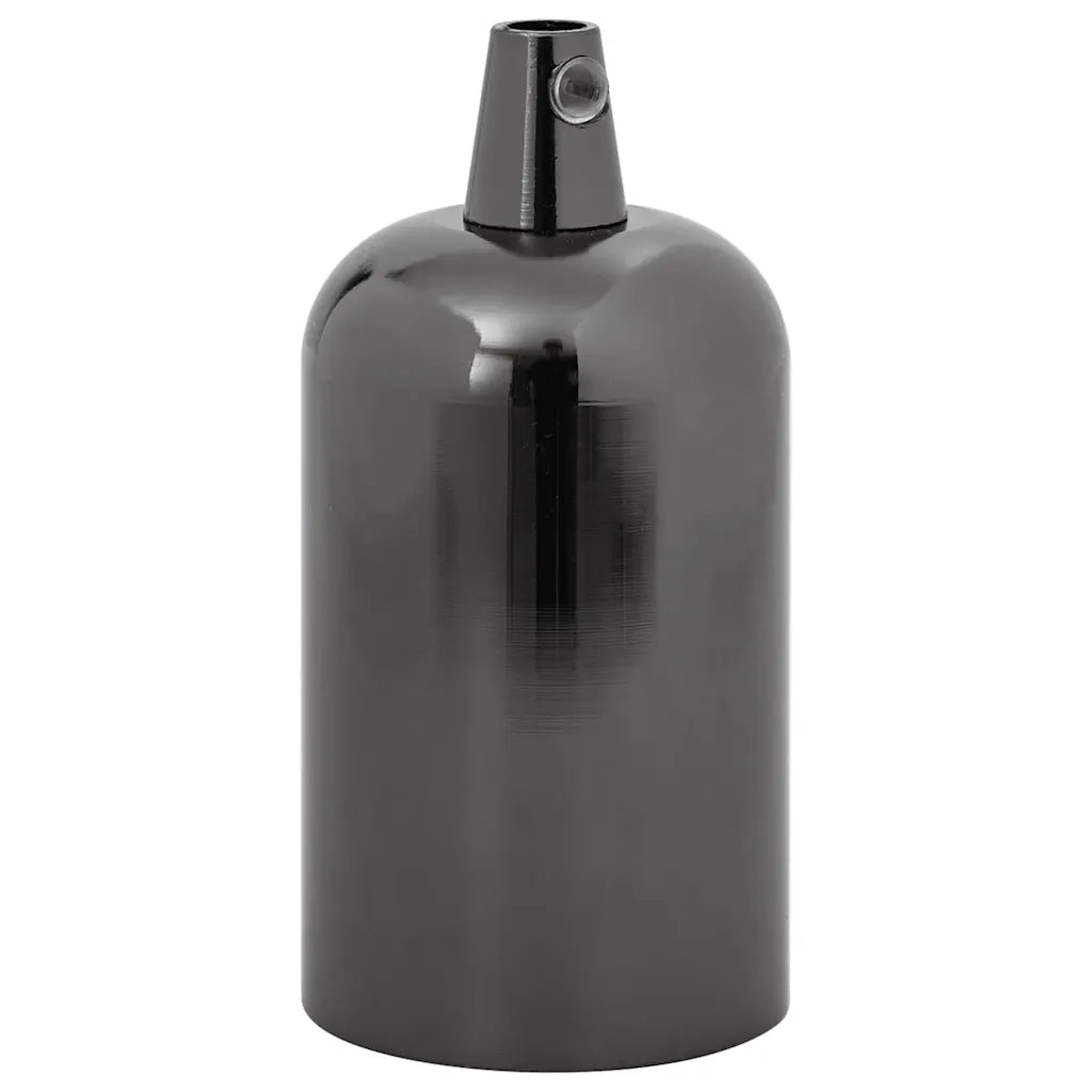 Portalampade 2 pz Nero Lucido E27 4106533
