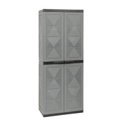 ARMADIO BASIC LINE CON 3 RIPIANI REGOLABILI PER INTERNO E ESTERNO - DARK GREY DIMENSIONE 65X37X165H CM