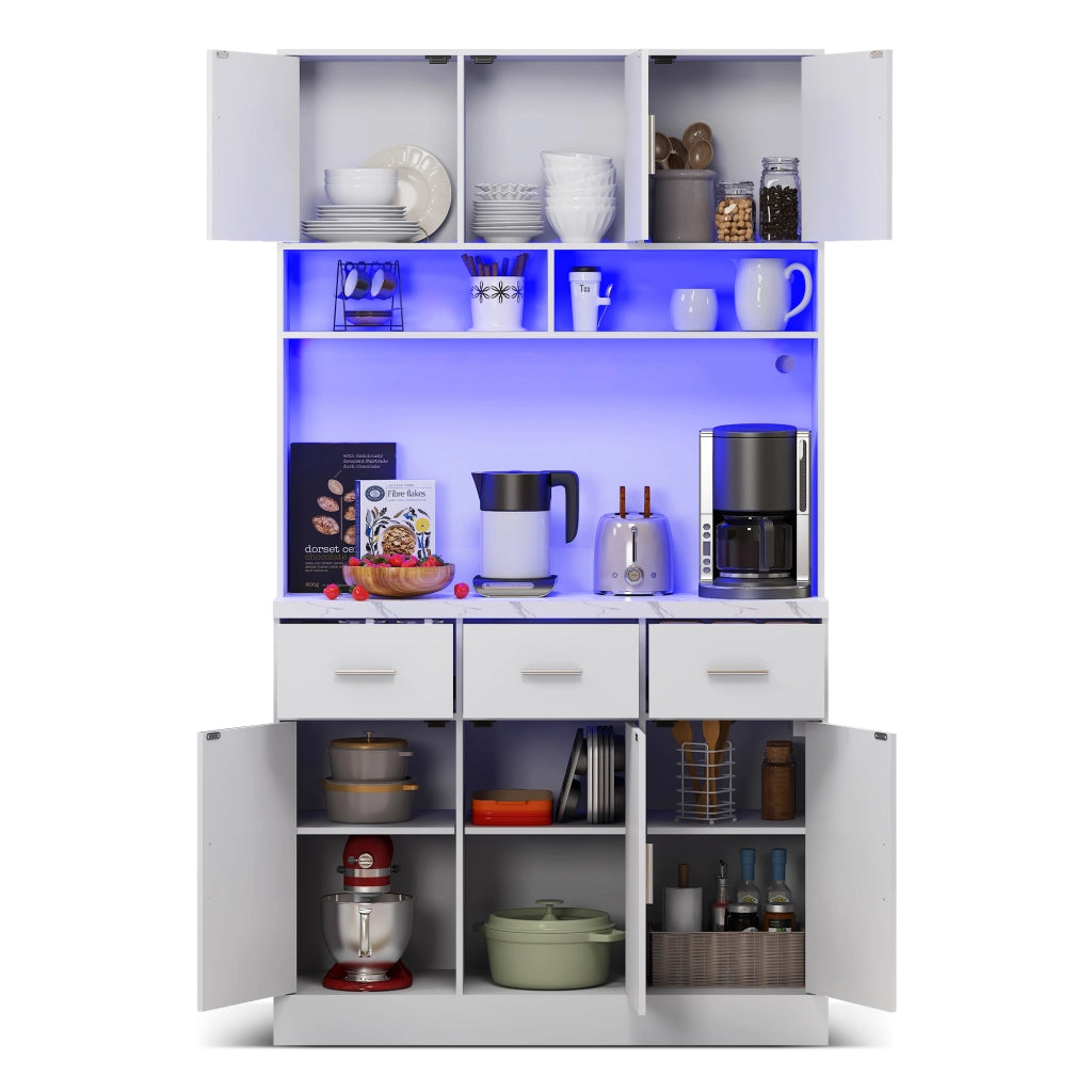 Credenza Multimediale con LED e Cassetti ¨C Xylo ¨C 100x40x180cm