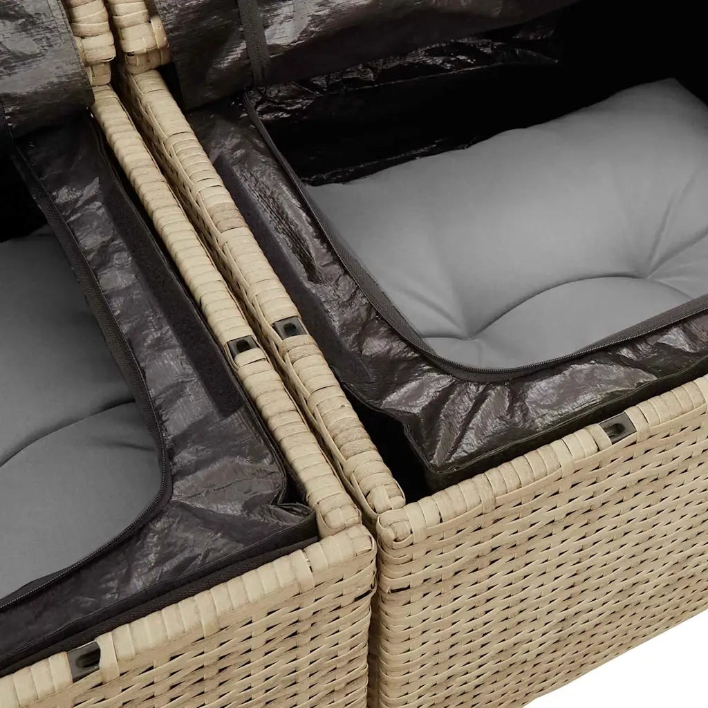 Set Divano da Giardino 8 pcs Beige Poly Rattan 3358730