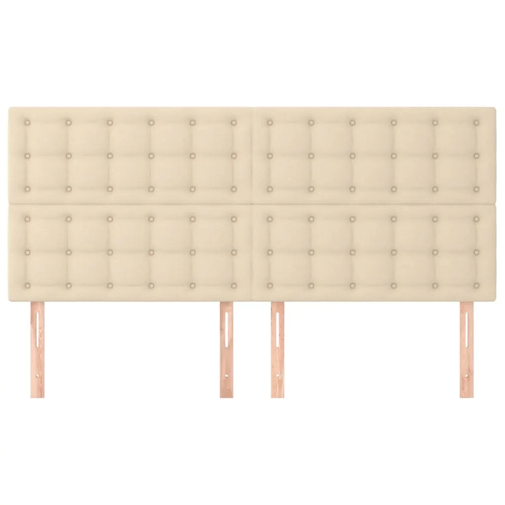 Testiera | Testata Crema 160x5x118/128 cm Tessuto
