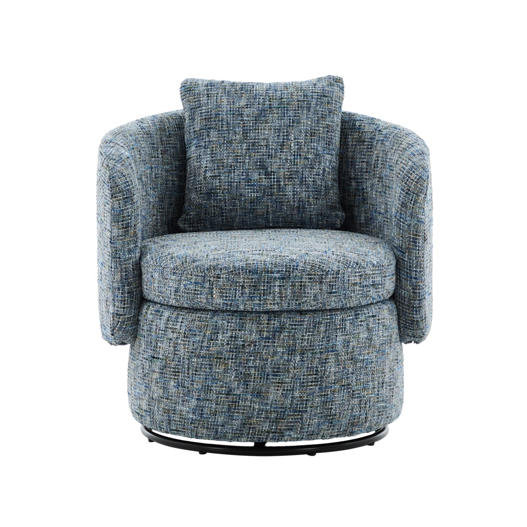 Poltrona Girevole con Vano Contenitore e Cuscino ¨C Xylo ¨C Blu