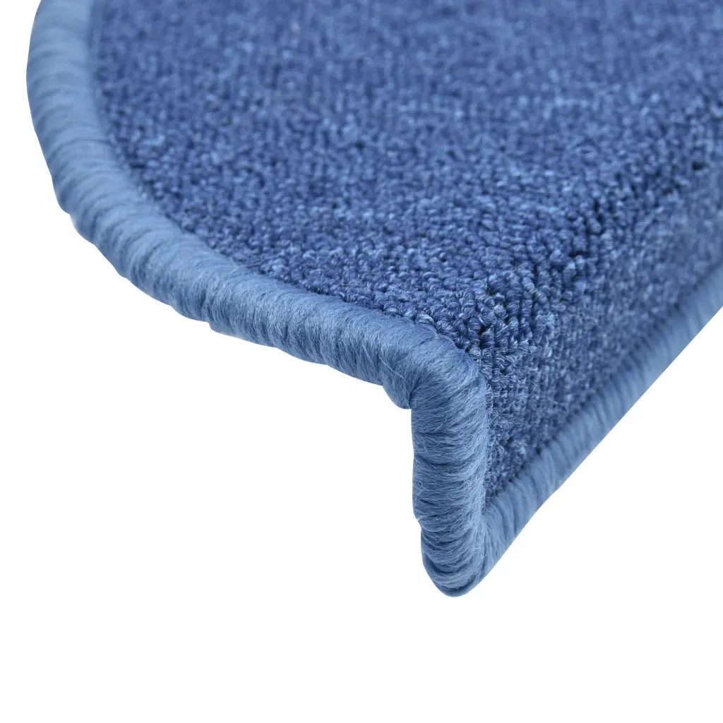 Tappetini per scale 10 pz | Gradini per Scale 56x17x3 cm blu semicircolari