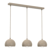 Lampada a sospensione minimal Sool Luminex 3xE27 beige