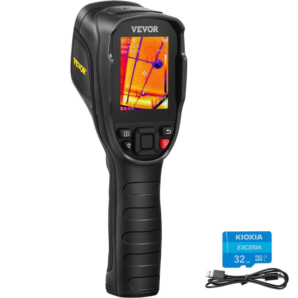 SC204N Termocamera a Infrarossi Portatile 240x180 Pixel con Scheda SD 16 GB, Misurazione da -20℃ a 350℃ Robusta e Compatta per Bricolage e Officina