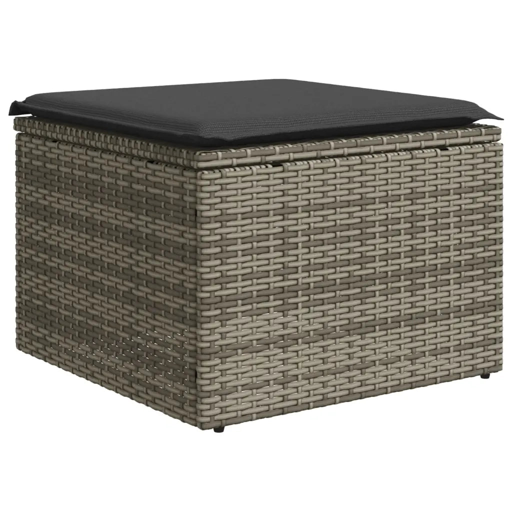 Set Divano da Giardino 6 pz con Cuscini Grigio in Polyrattan 3226767
