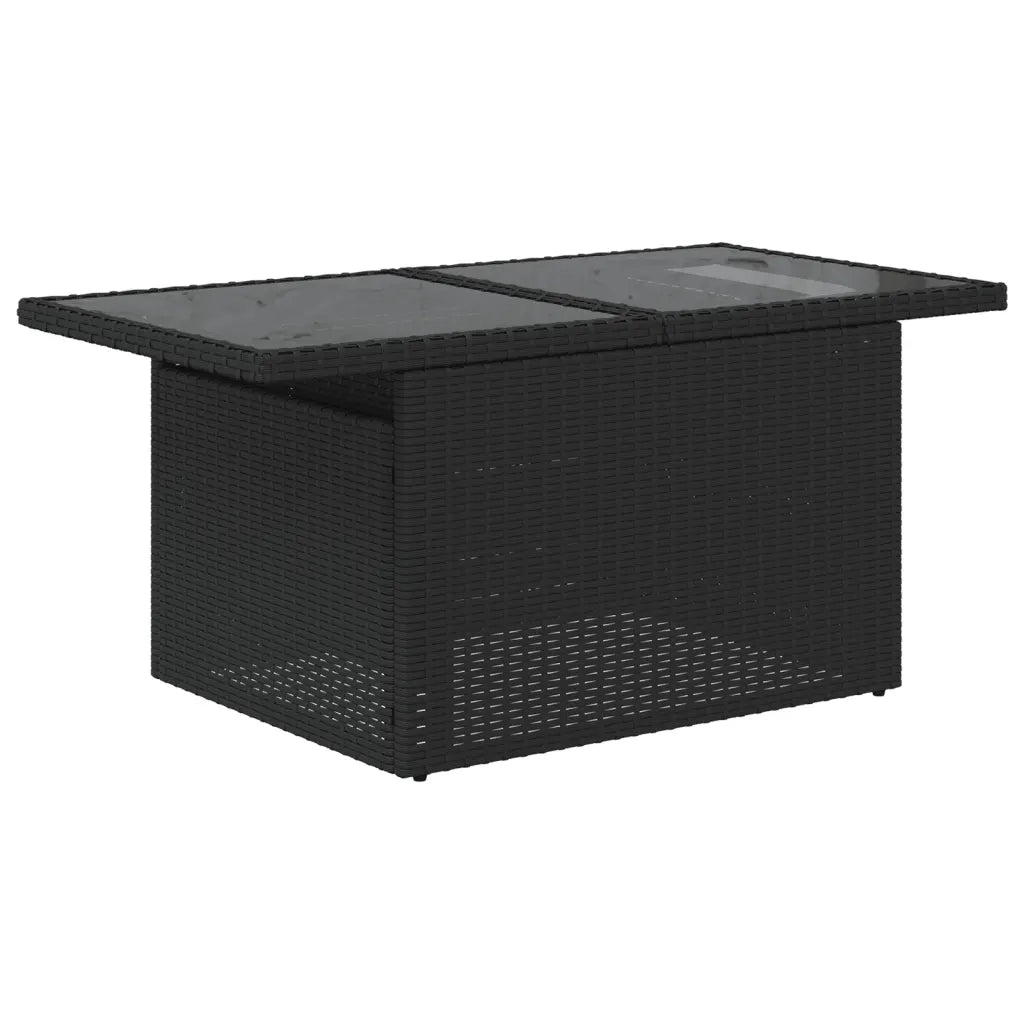 Set Divani da Giardino con Cuscini 8 pz Nero in Polyrattan 3275145