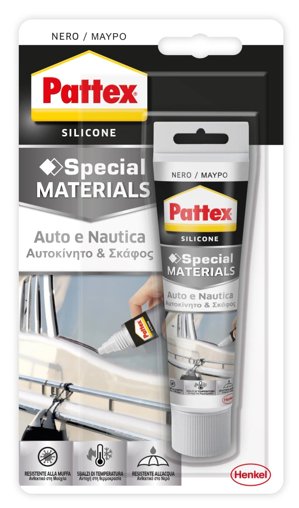 Henkel SILICONE PATTEX AUTO E NAUTICA NERO BLISTER  ml. 50