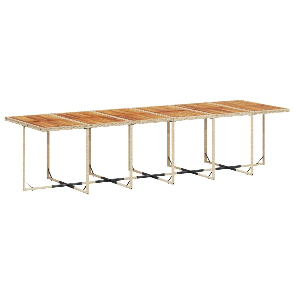 Set da Pranzo da Giardino 13 pz con Cuscini Beige in Polyrattan 3277899