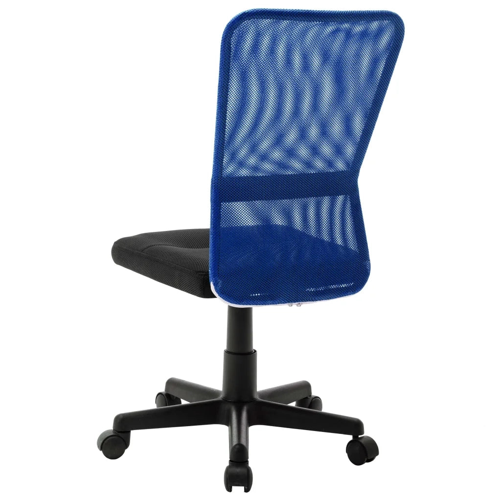 Sedia da Ufficio Nero e Blu 44x52x100 cm in Tessuto a Rete 289511