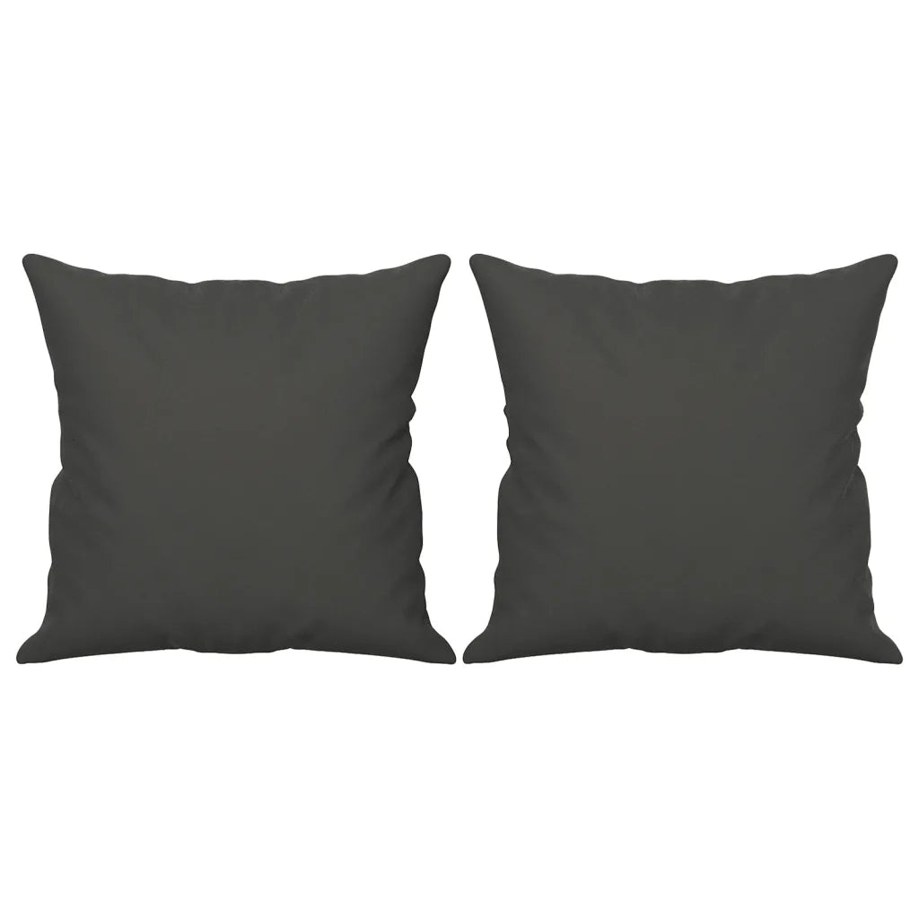 Set Divani 3 pz con Cuscini Grigio Scuro in Tessuto Microfibra 3154039