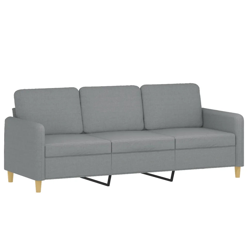Set di Divani 3 pz con Cuscini Grigio Chiaro in Tessuto 3202054