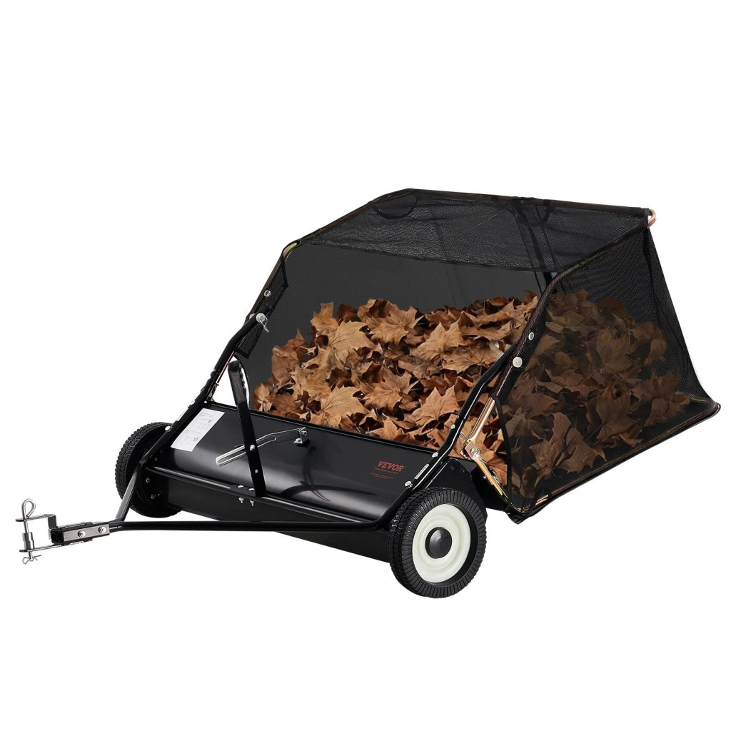 Spazzatrice da Giardino a Traino TC5001B Raccoglitore Foglie ed Erba 400 L Larghezza 106,6 cm Regolabile e Abbattibile per Prato