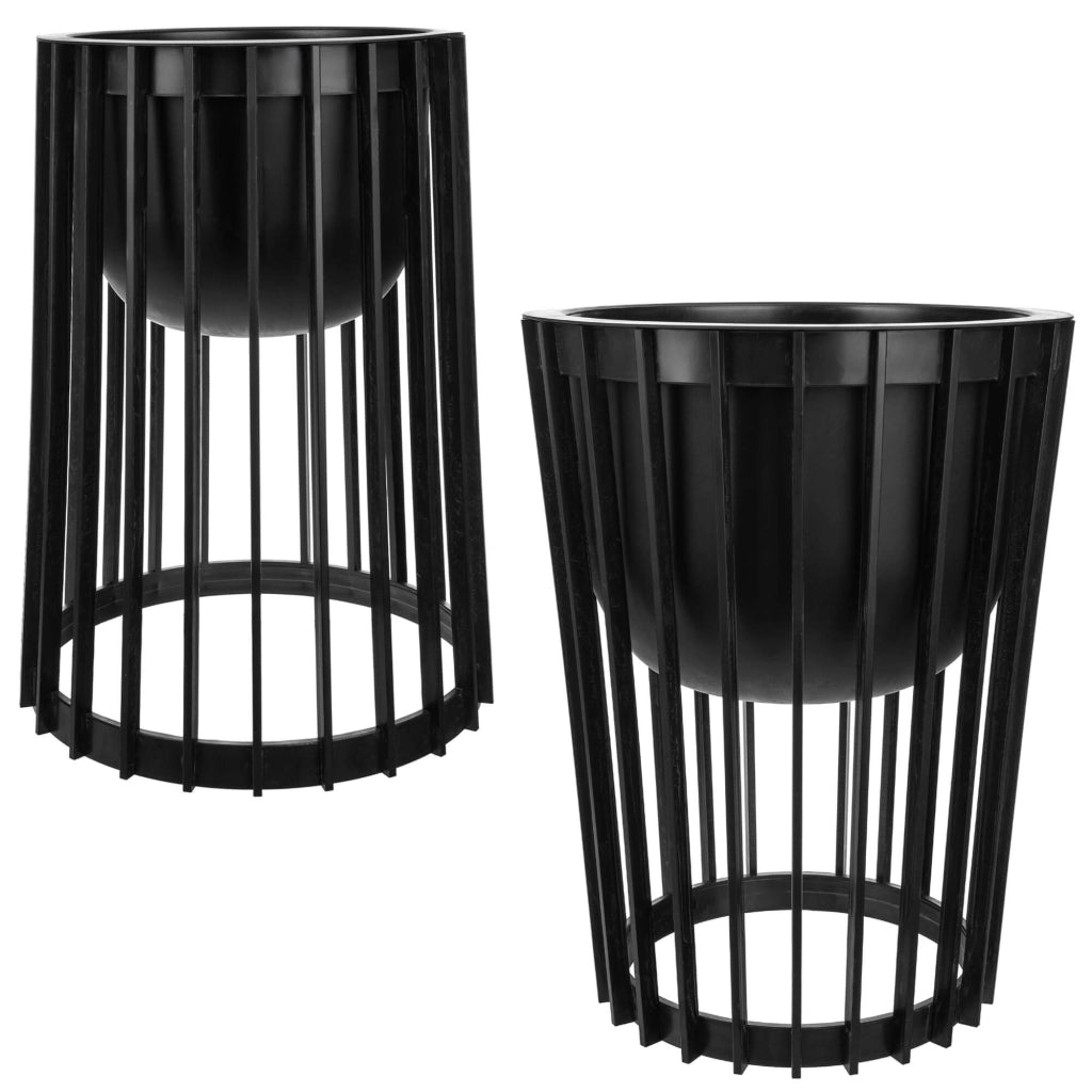 Supporto per fiori bifacciale KADAX Loft, nero, 39,5 cm + 2 inserti