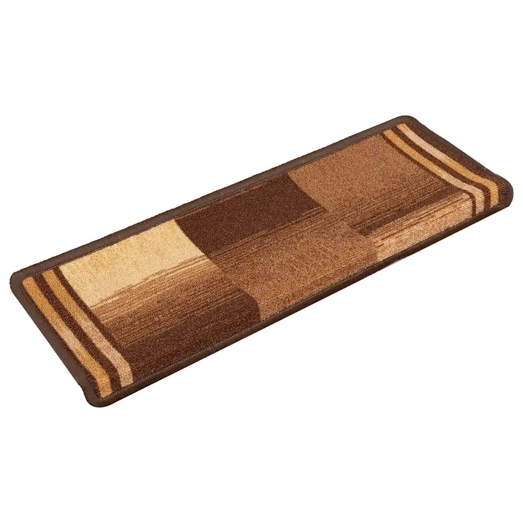 Tappetini Autoadesivi per Scale 15 pz | Gradini per Scale 65x21x4 cm Marroni