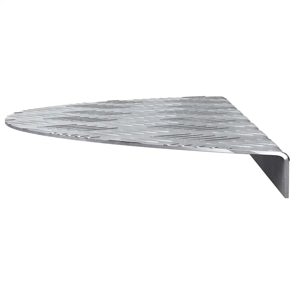 Gradini per Scale 15 pz | Tappetini per scale autoadesivi Argento 60 x 18 x 2,5 cm Alluminio