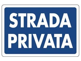 CARTELLO STRADA PRIVATA- - cm.30x20h. - 10 pezzi
