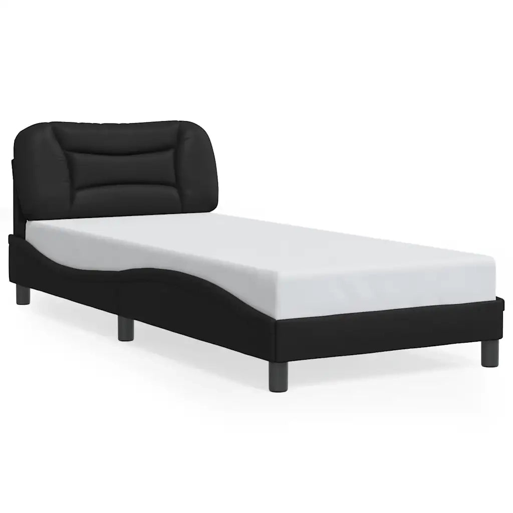 Giroletto senza Materasso Hvar Nero 90x190 cm in Similpelle