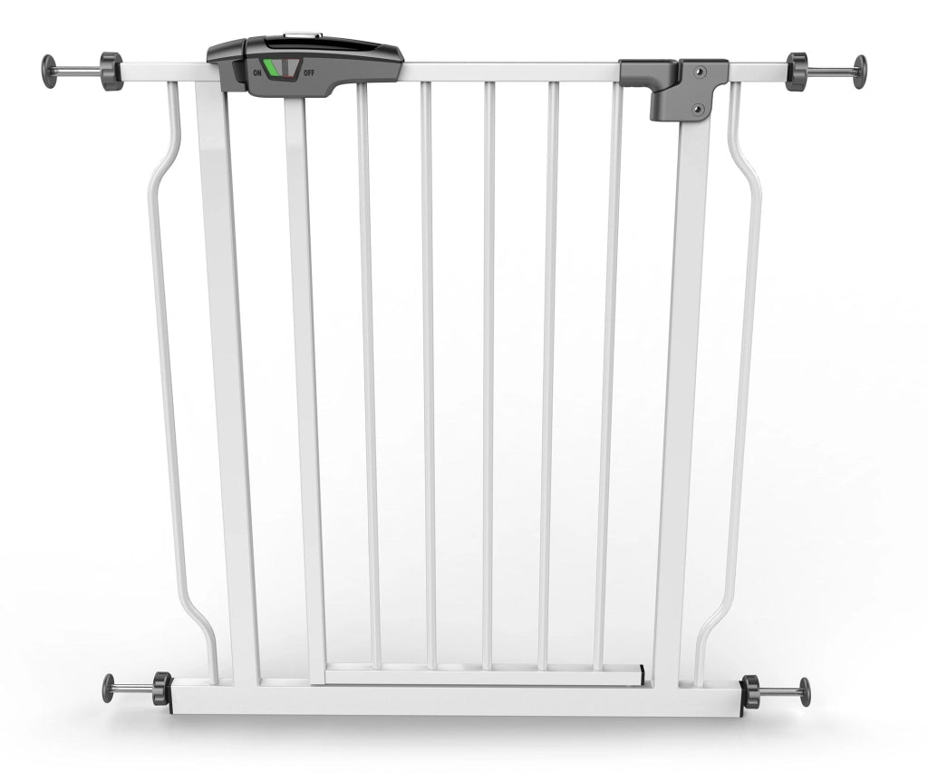 Cancelletto Bambini Barriera di Protezione in Metallo 75,5x3x85 cm Fadi Clic-Clac Bianco