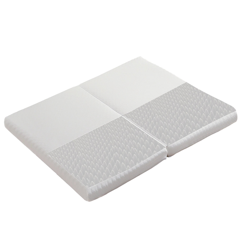 Materasso pieghevole 140x200 cm; schiuma 23D rigidità H3; traspirante; bianco