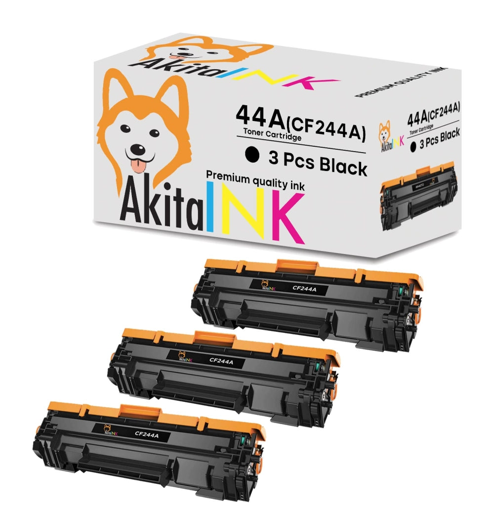 3 Toner Compatibili HP 44A CF244A AkitaINK Nero