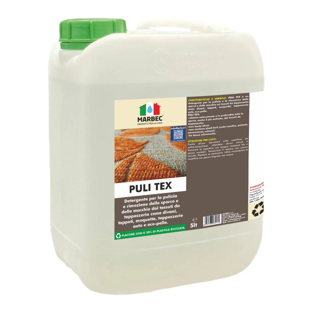 Detergente per pulire divano, tappeti e moquette PULI TEX   5LT