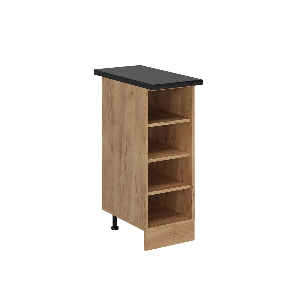 Scaffale da cucina R-Line Rovere dorato/Rovere dorato 30 cm, PL Antracite Vicco