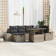 Set Divano da Giardino 7 pcs Grigio polyrattan 3361208