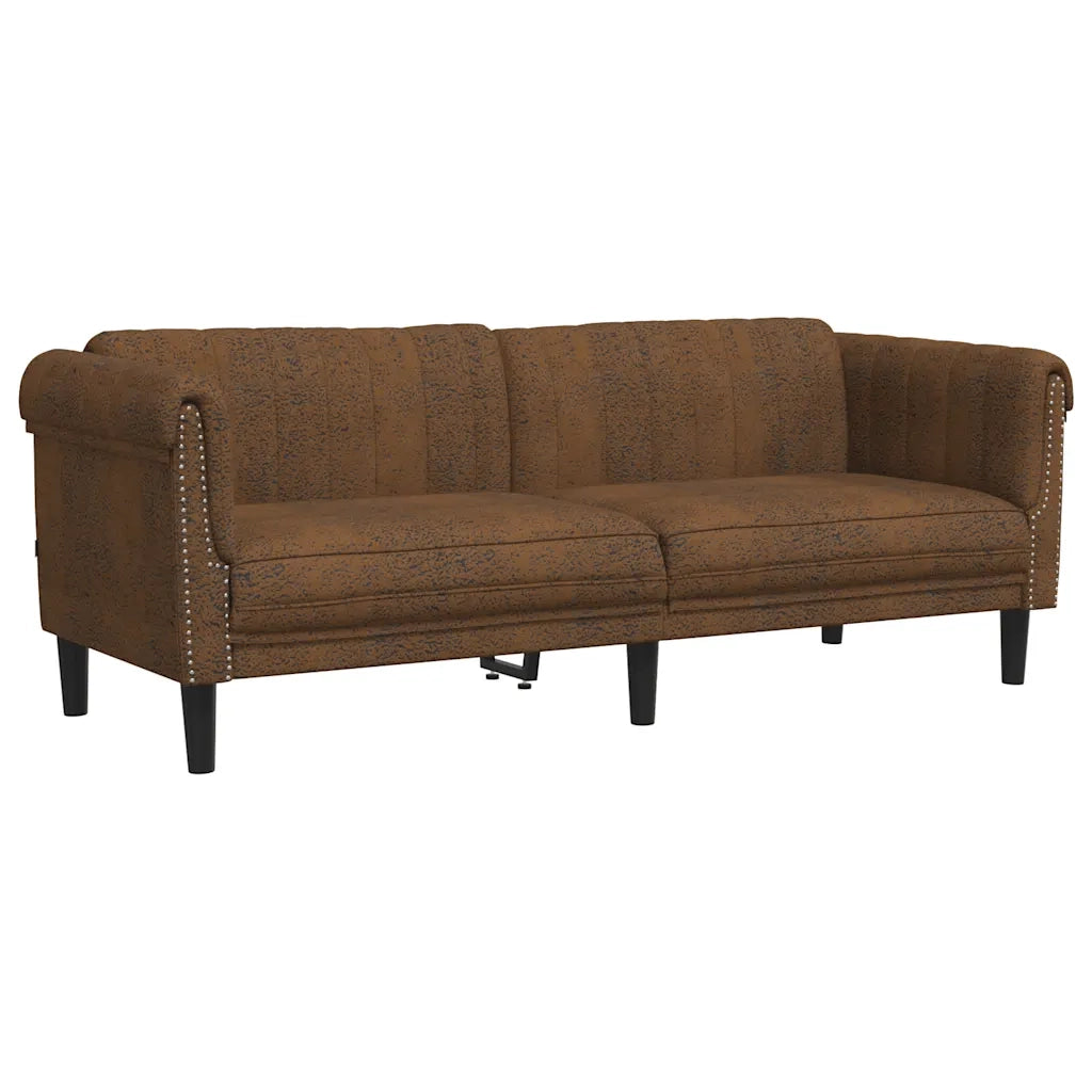 Set di Divani 3 pz Marrone in Velluto