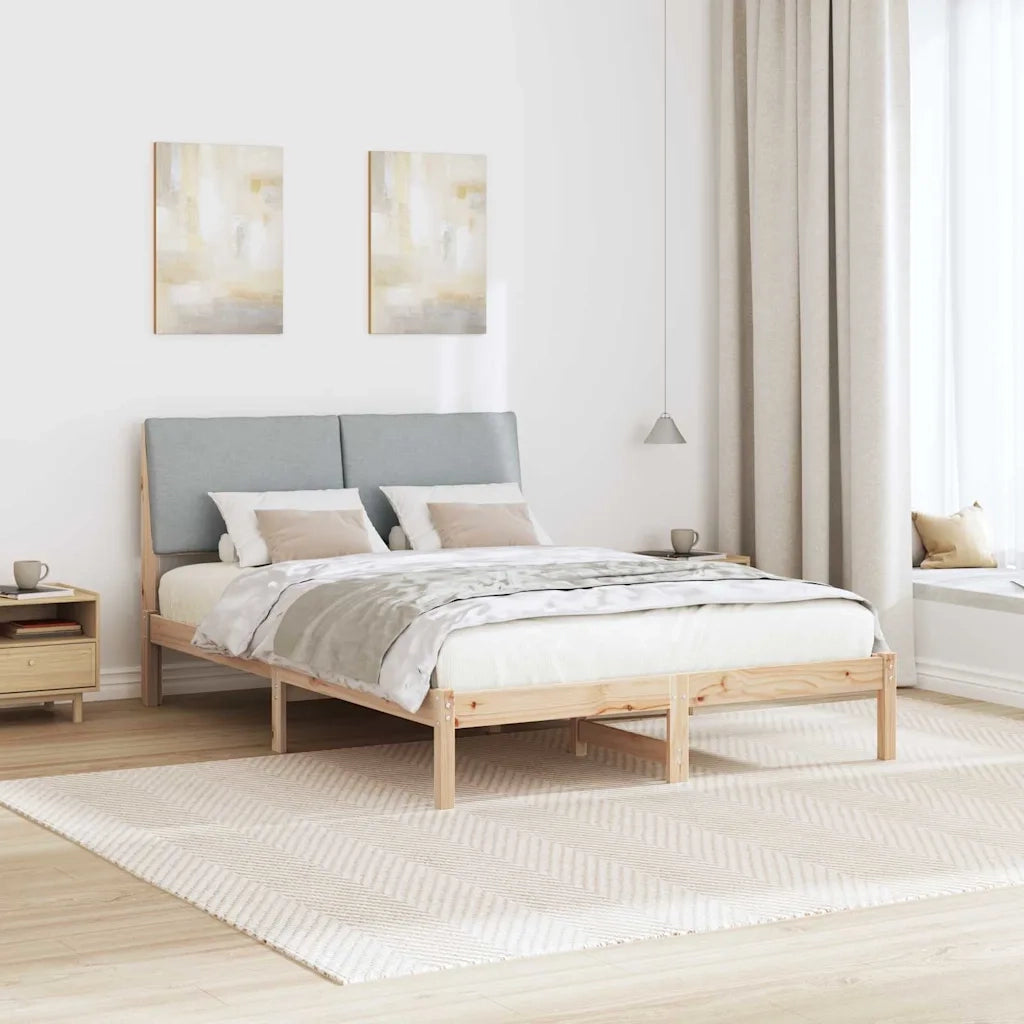 Struttura del Letto Marrone e grigio chiaro 150 x 200 cm 3394373
