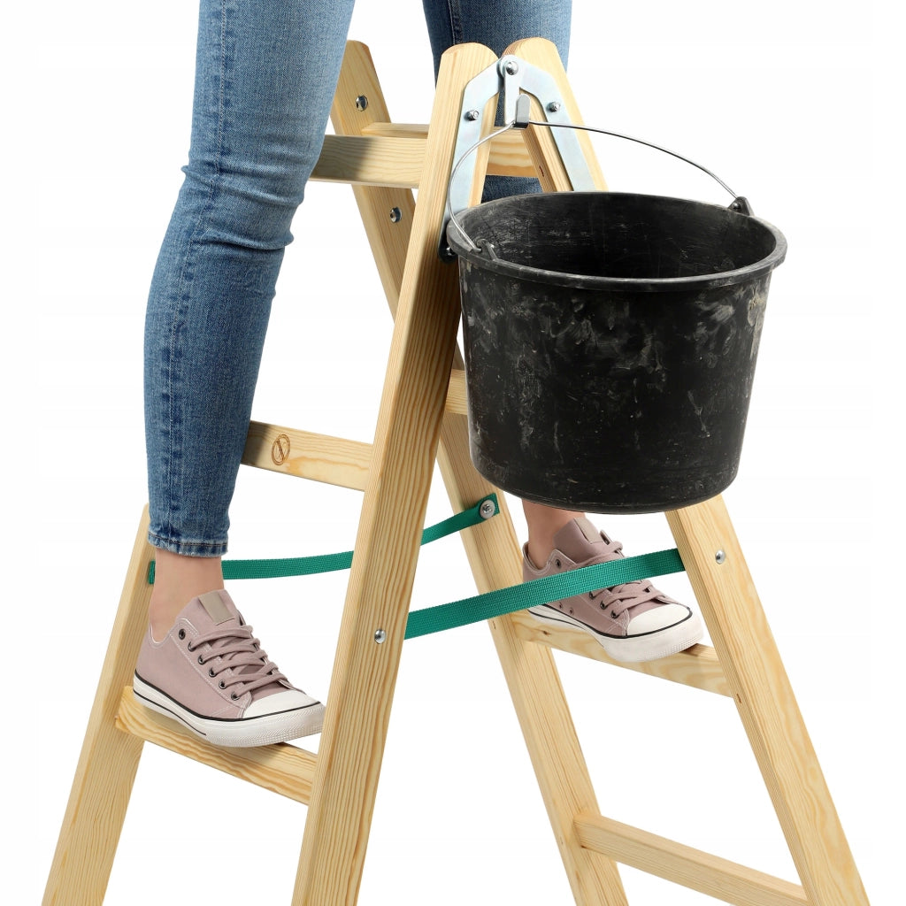 Scala da pittura in legno KADAX, 2x5 pioli, stabile, a doppia faccia, portata 150 kg